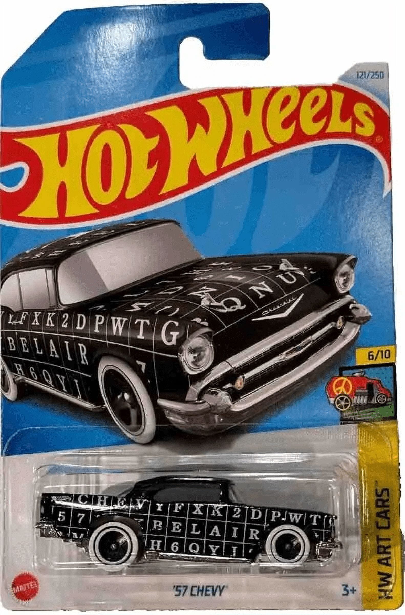 Hot Wheels 57 Chevy Adult Art Cars, Black - Walmart.com