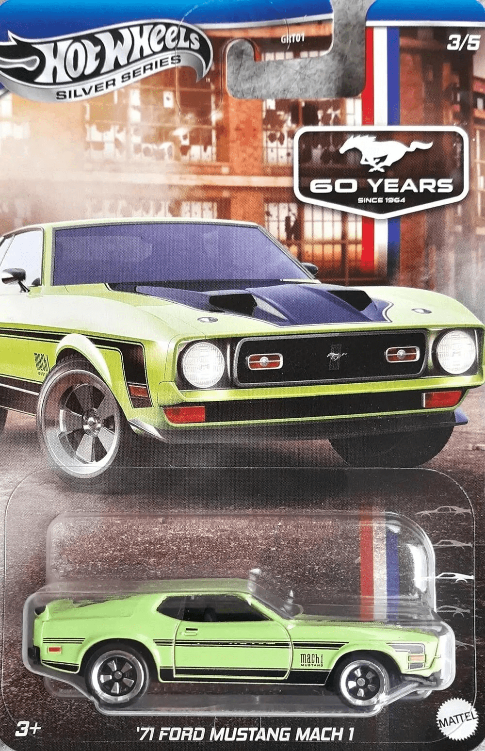 Hot Wheels 60 YEARS Silver Series 3/5 '71 Ford Mustang Mach 1