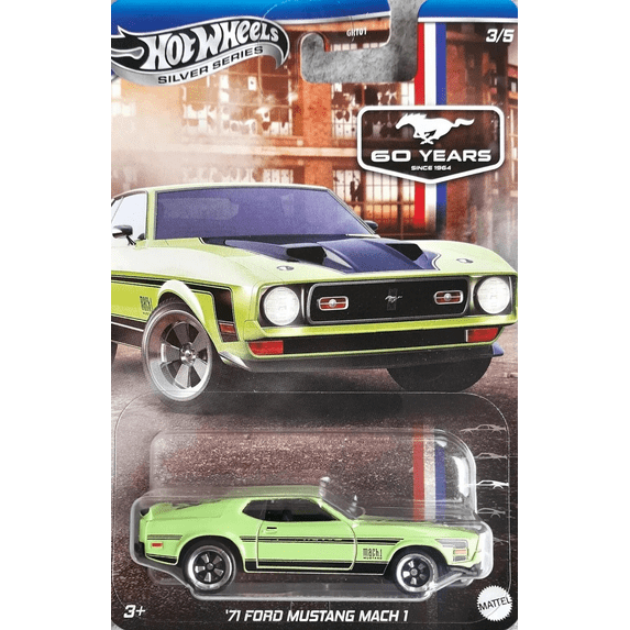 Hot Wheels 60 YEARS Silver Series 3/5 '71 Ford Mustang Mach 1