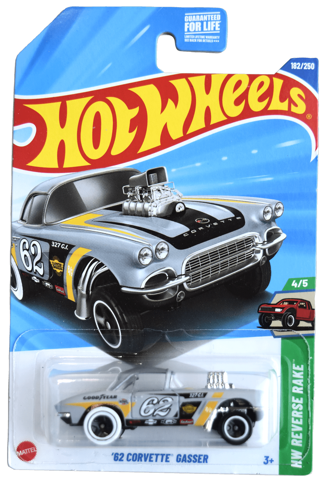 Hot Wheels '62 Corvette Gasser, HW Reverse Rake 4/5 [gray] 182/250