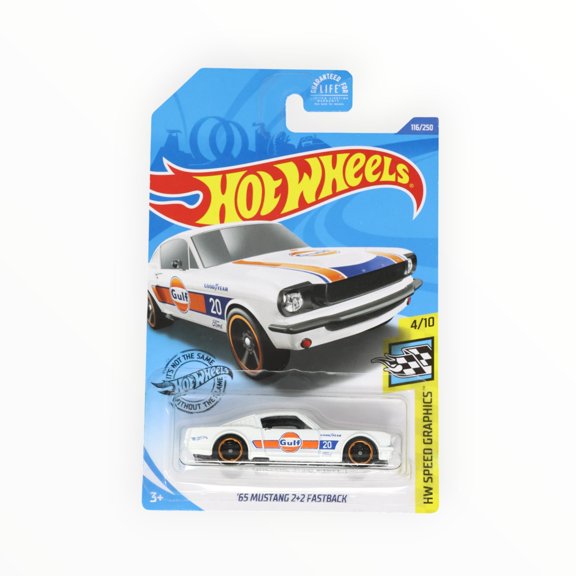 Hot Wheels '65 Mustang 2+2 Fastback 116/250 - White - 2020 Mainline