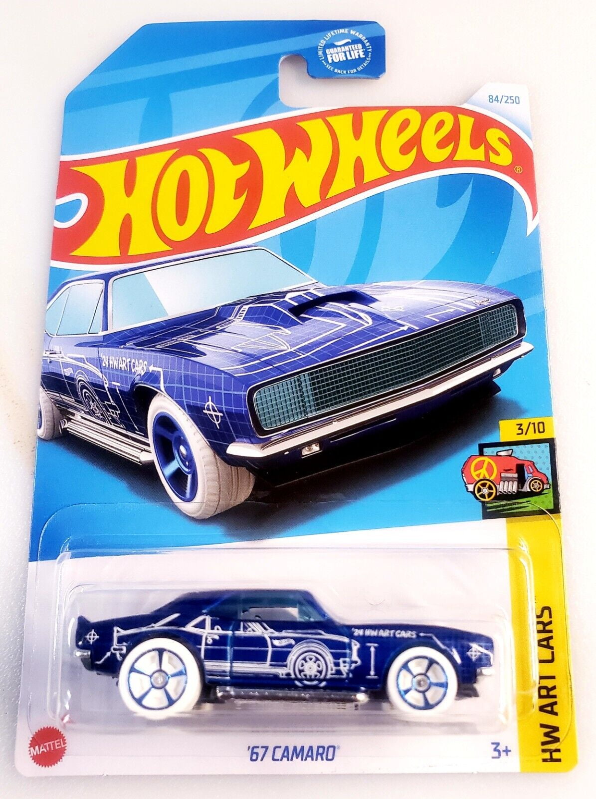 Hot Wheels 67 Camaro Adult Hw Art Cars, Blue - Walmart.com