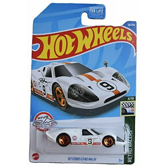 Hot Wheels '67 Ford GT40 Mk.IV Retro Racers 4/10 58/250 Ryus Riders