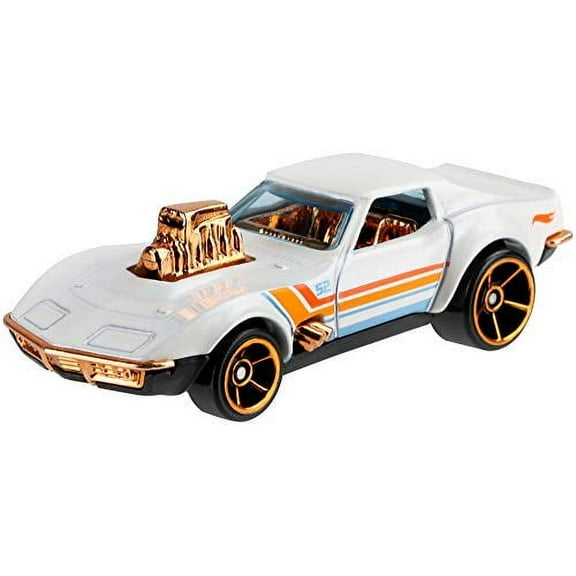 Hot Wheels 2020 Pearl and Chrome 5/6 - '68 Corvette Gas Monkey Garage (White)