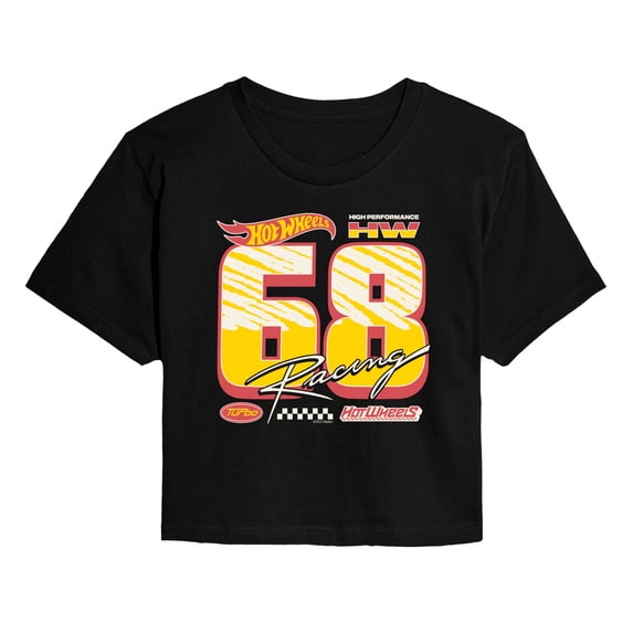 Hot Wheels - 68 Racing Jersey - Juniors Cropped Graphic T-Shirt