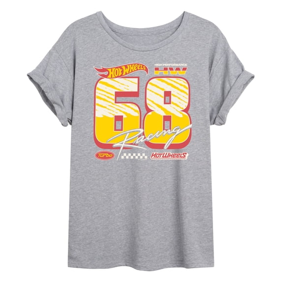 Hot Wheels - 68 Racing Jersey - Juniors Oversized Graphic T-Shirt