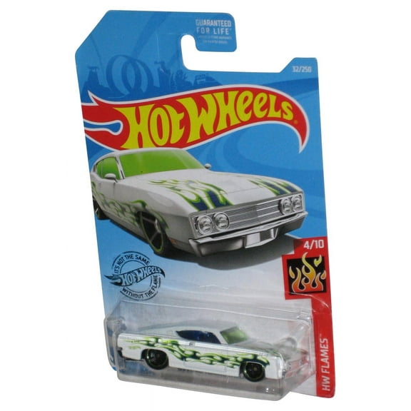 Hot Wheels '69 Ford Torino Talladega (2017) HW Flames 4/10 White Car 32/250