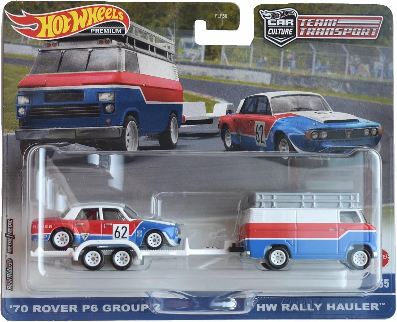 Hot Wheels '70 Rover P6 Group 2 Rally Hauler, Team Transport 55