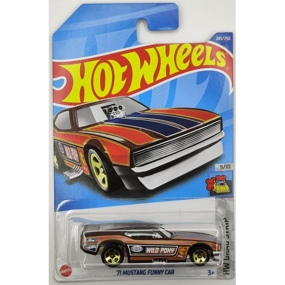 Hot Wheels 71 Mustang Funny Car, Treasure Hunt, HW Drag Strip, Metalflake Purple