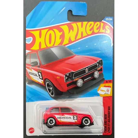 Hot Wheels ‘73 HONDA CIVIC CUSTOM, Red, M-Case, *BOX SHIPPING *