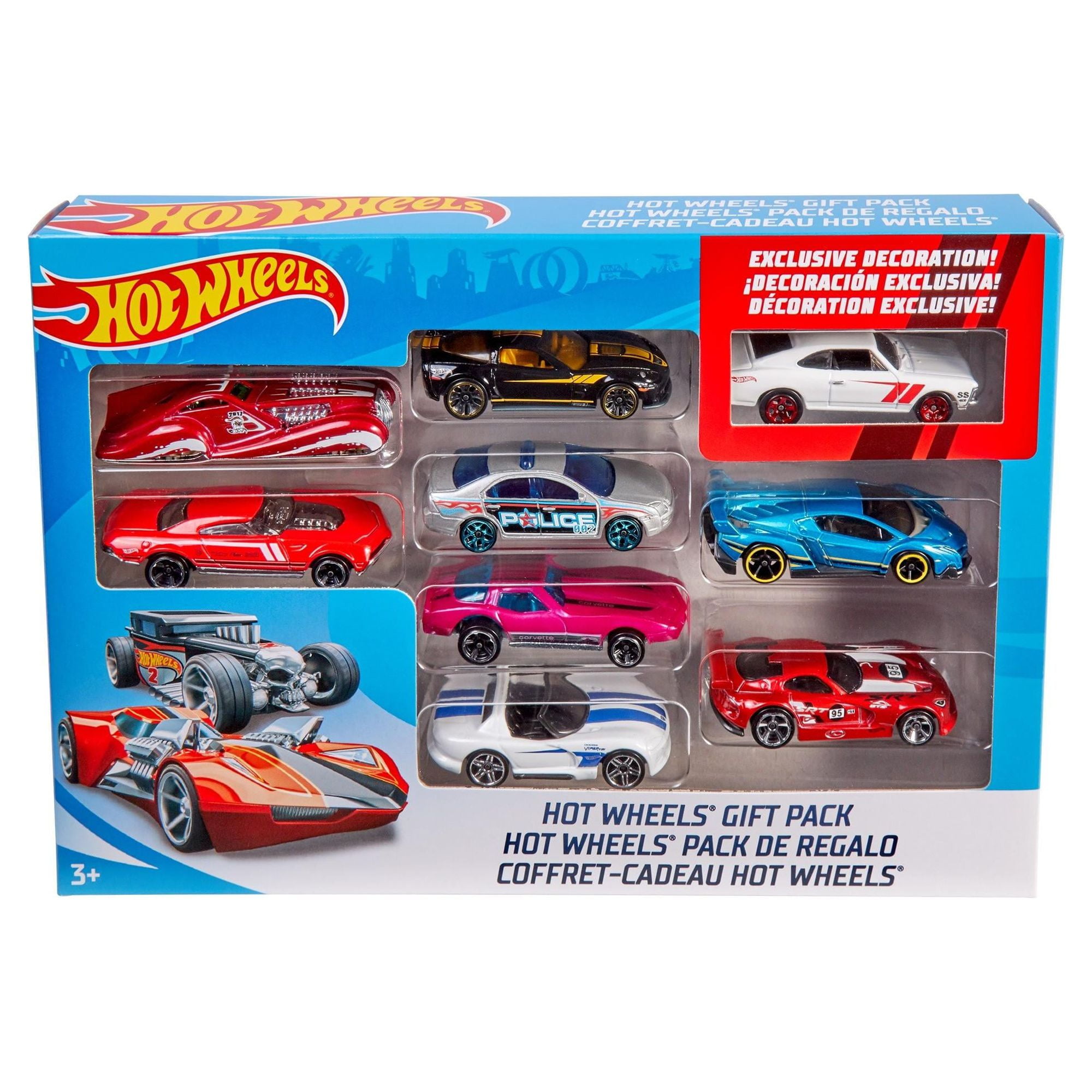 Hot Wheels Gift Set of 9 Toy Cars or Trucks in 1:64 Scale (Styles May Vary)  - Walmart.com