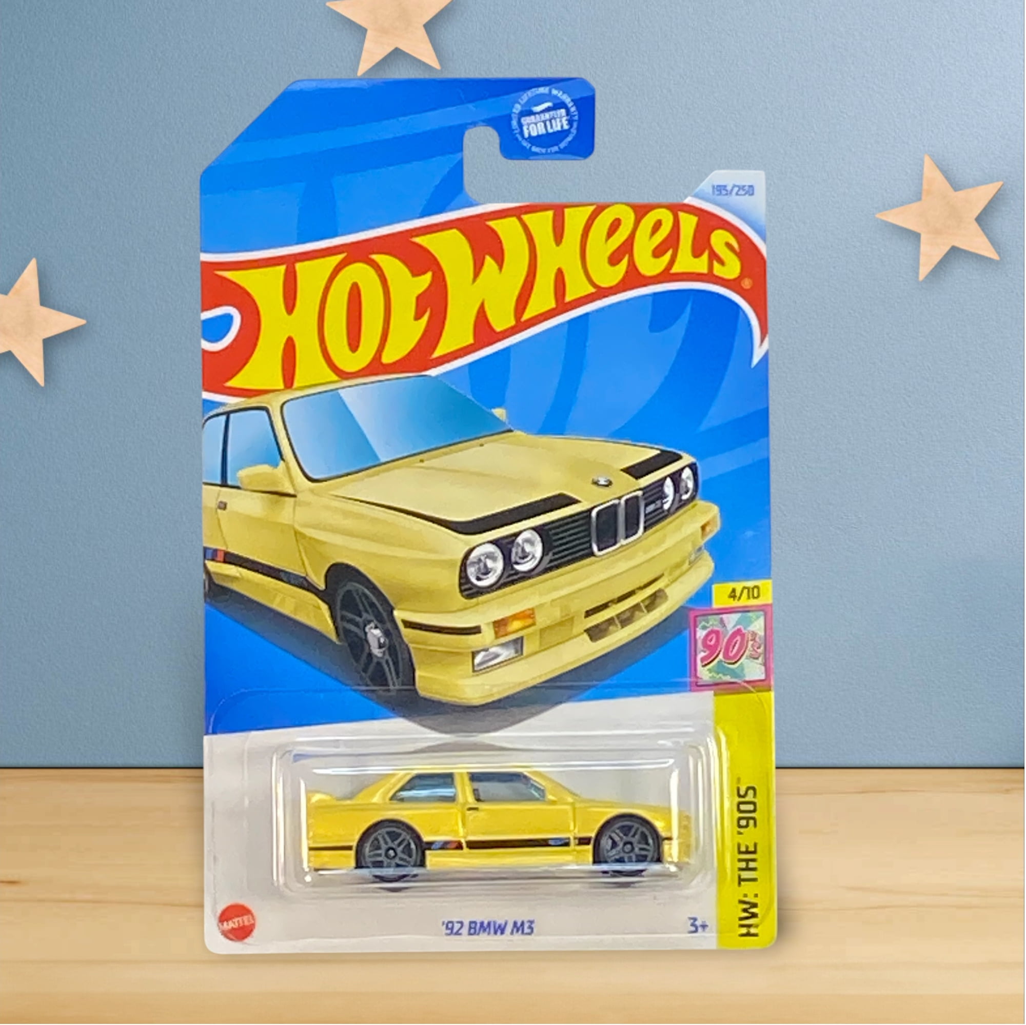 Hot Wheels '92 BMW m3 Yellow 195/250 HW The '90s 4/10 - Walmart.com