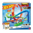 thumbnail image 1 of Hot Wheels Action Loop Cyclone Challenge Track Set with 1:64 Scale Toy Car, Easy Storage, 1 of 7