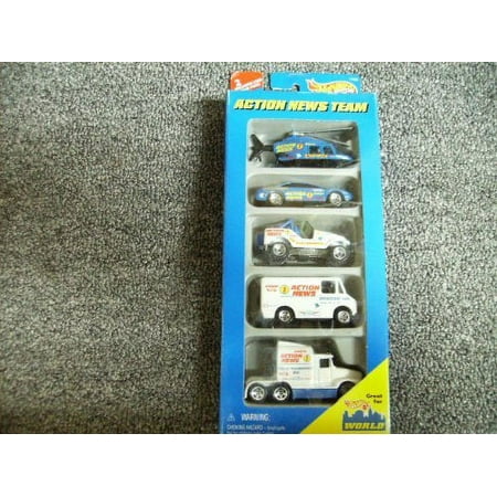 Hot Wheels Action News Team Gift Set, 5 Pack