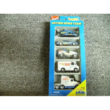 Hot Wheels Action News Team Gift Set, 5 Pack