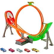 Hot Wheels Action Power Shift Motorized Raceway Track Playset with Booster & 5 Cars in 164 Scale