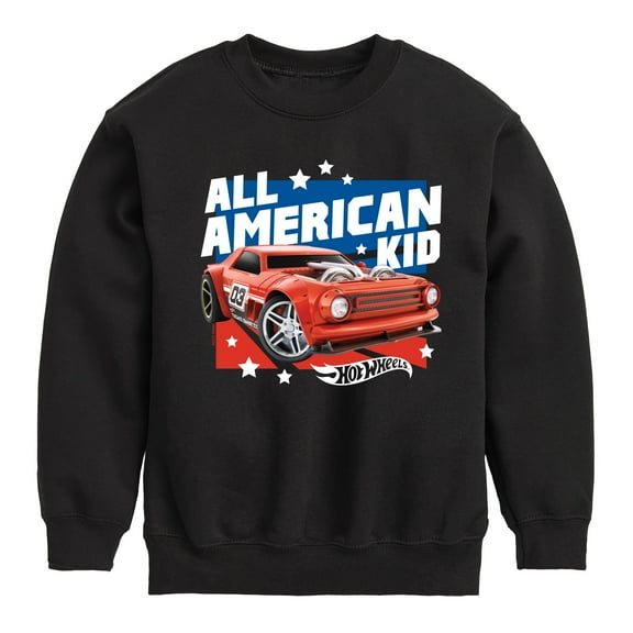 Hot Wheels - All American Kid - Toddler And Youth Crewneck Fleece Sweatshirt