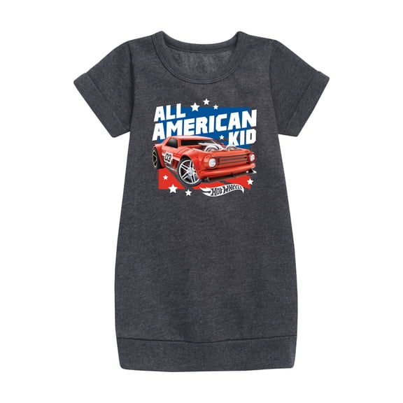 Hot Wheels - All American Kid - Toddler And Youth Girls Fleece Dress