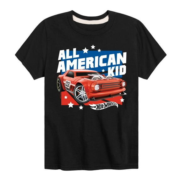 Hot Wheels - All American Kid - Toddler And Youth Short Sleeve Graphic T-Shirt