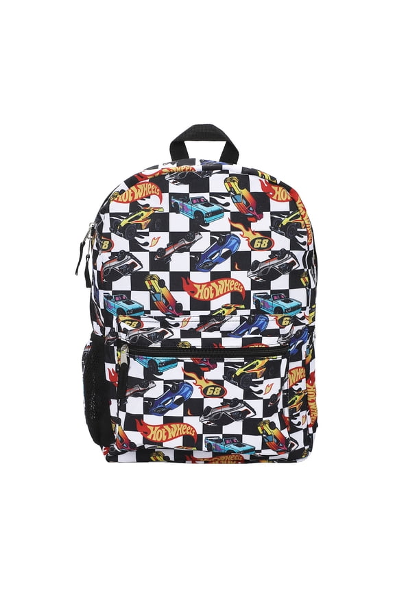 Hot Wheels All-Over Print 16" Backpack For School And Travel
