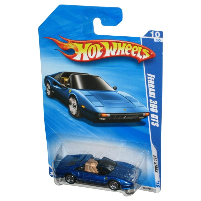 Hot Wheels All Stars '10 10/10 Blue Ferrari 308 GTS Toy Car