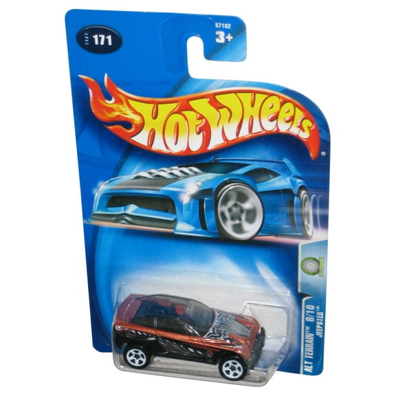Hot Wheels Alt Terrain 8/10 (2002) Bronze & Black Jeepster Toy Car #171