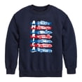 thumbnail image 1 of Hot Wheels - America Cars - Toddler And Youth Crewneck Fleece Sweatshirt, 1 of 5