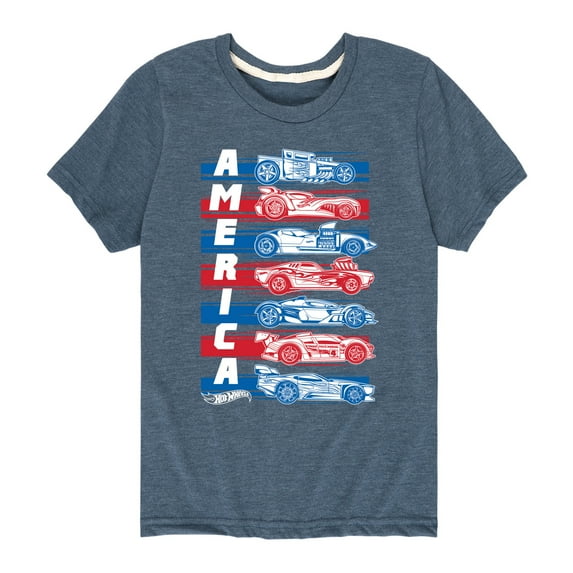 Hot Wheels - America Cars - Toddler And Youth Short Sleeve Graphic T-Shirt
