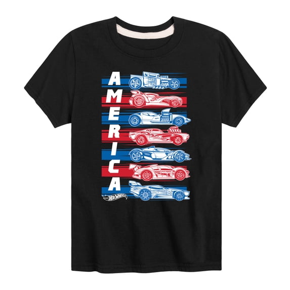 Hot Wheels - America Cars - Toddler And Youth Short Sleeve Graphic T-Shirt