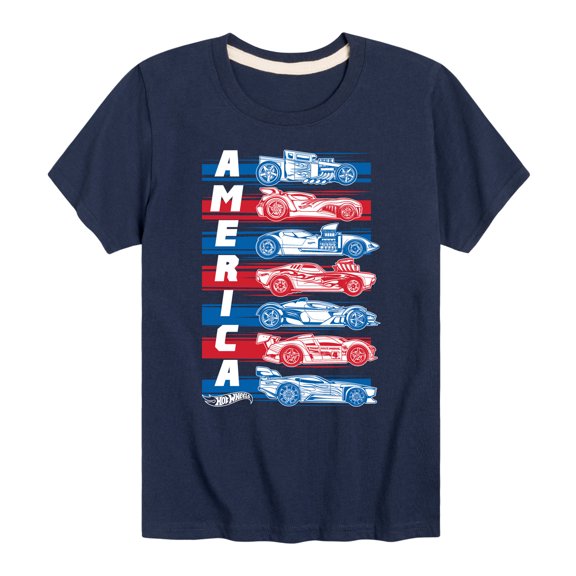 Hot Wheels - America Cars - Toddler And Youth Short Sleeve Graphic T-Shirt