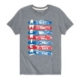 thumbnail image 1 of Hot Wheels - America Cars - Toddler And Youth Short Sleeve Graphic T-Shirt, 1 of 5
