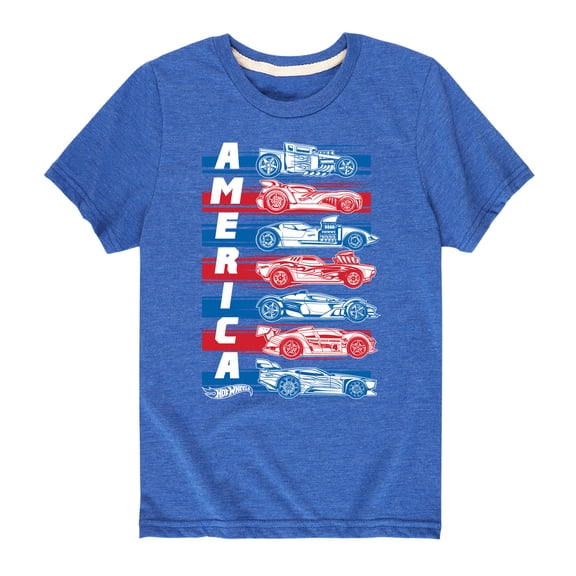 Hot Wheels - America Cars - Toddler And Youth Short Sleeve Graphic T-Shirt