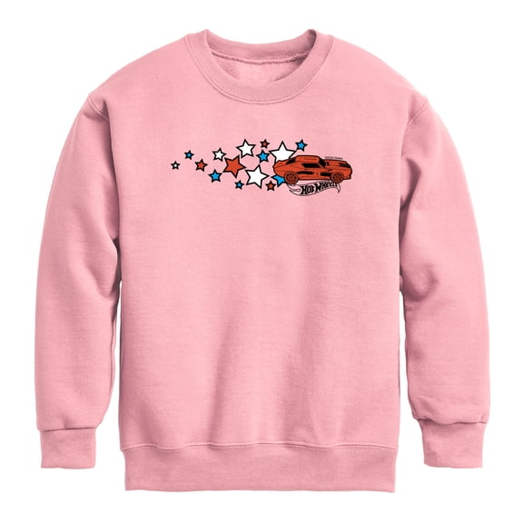 Hot Wheels - Americana Stars - Youth Boys Crew Fleece Sweatshirt