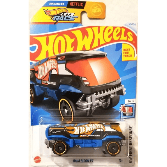 How Wheels First Response Hot Wheels BAJA Bison T5 58/250 HW First Response 6/10 - Walmart.com