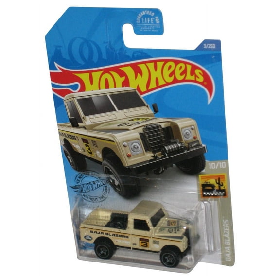 Hot Wheels Baja Blazers 10/10 (2017) Land Rover Series III Pickup Toy Truck 3/250
