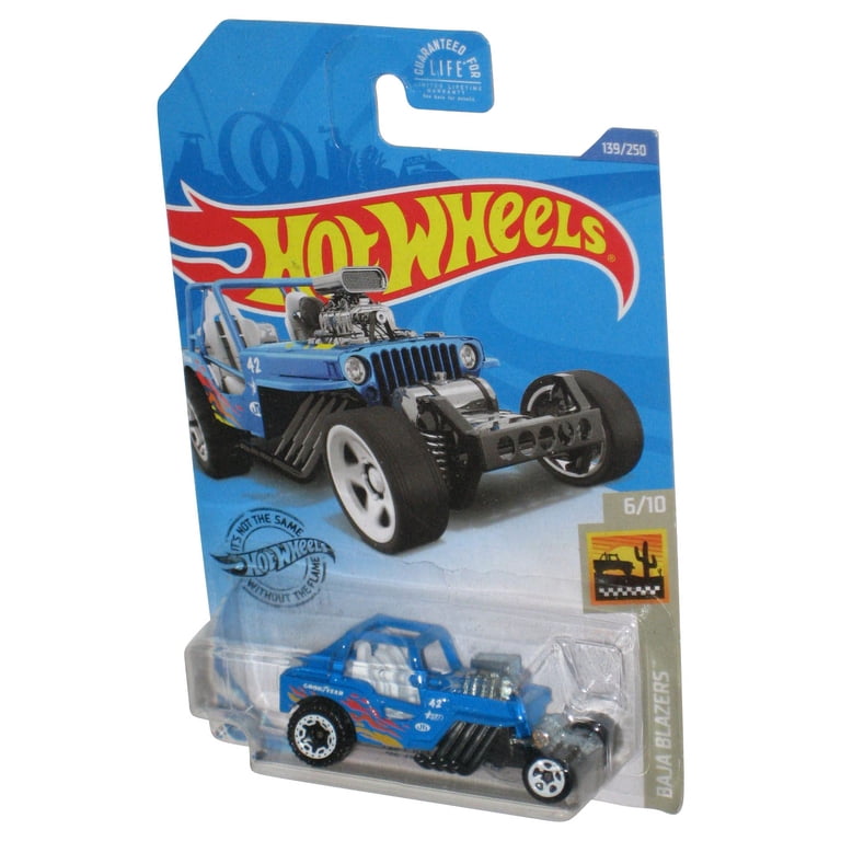 Hot Wheels Baja Blazers 6/10 (2017) Blue '42 Willys MB Jeep Car