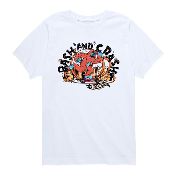 Hot Wheels - Bash and Crash - Youth Boys Short Sleeve Graphic T-Shirt