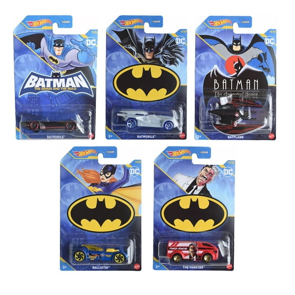 Hot Wheels Batman 2023 Batmobile Complete Set of 5 Diecast Vehicles Mix 2 HDG89-956F