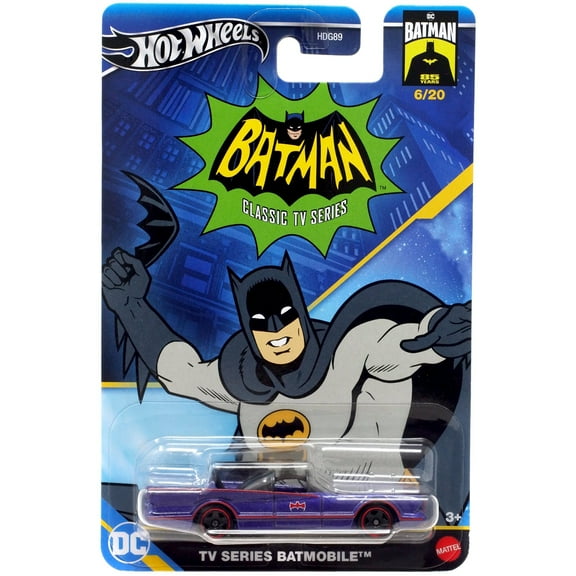 Hot Wheels Batman Classic TV Series TV Series Batmobile Die Cast Car (Purple)