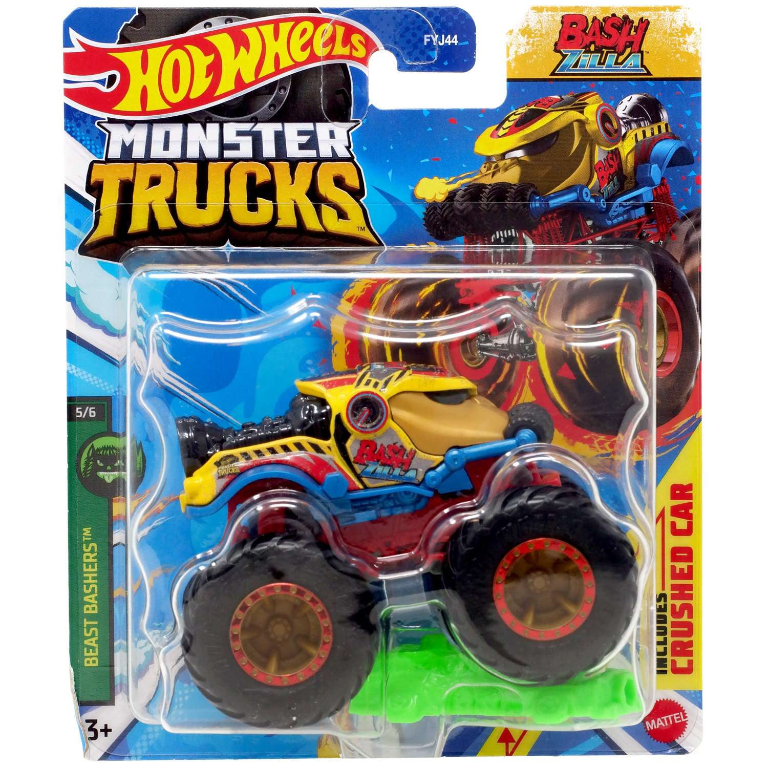 Hot Wheels Beast Bashers Bash Zilla Diecast Car - Walmart.com