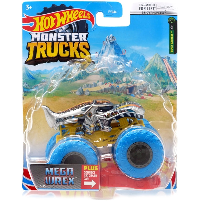 Mattel Hot Wheels Beast Bashers Mega Wrex Diecast Car, Monster
