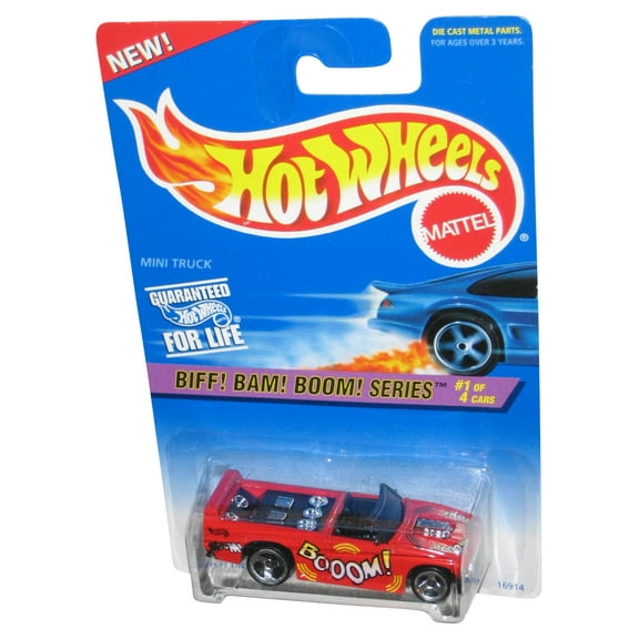 Hot Wheels Biff! Bam! Boom! Series 1/4 (1996) Red Mini Truck Toy Car #541