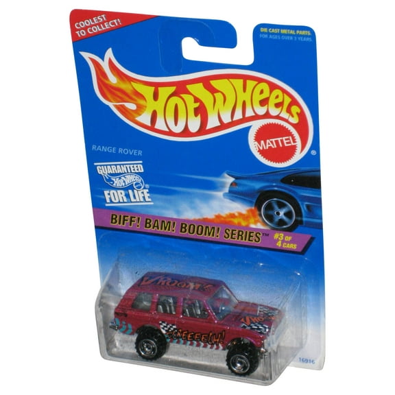 Hot Wheels Biff! Bam! Boom! Series 3/4 (1996) Purple Range Rover Toy Car #544