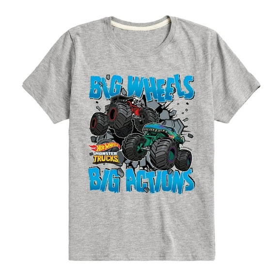 Hot Wheels - Big Actions Big Wheels - Kids Toddler And Youth Short Sleeve Tee