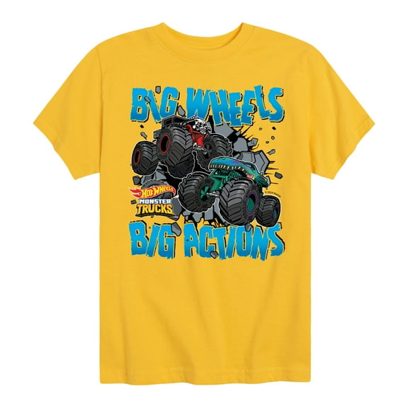 Hot Wheels - Big Actions Big Wheels - Little Kids Toddler And Youth Short Sleeve Tee