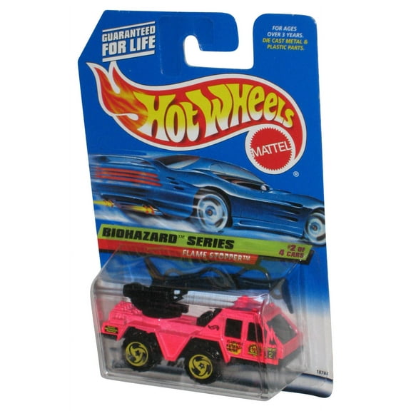 Hot Wheels Biohazard Series 2/4 (1997) Pink Flame Stopper Toy Truck #718