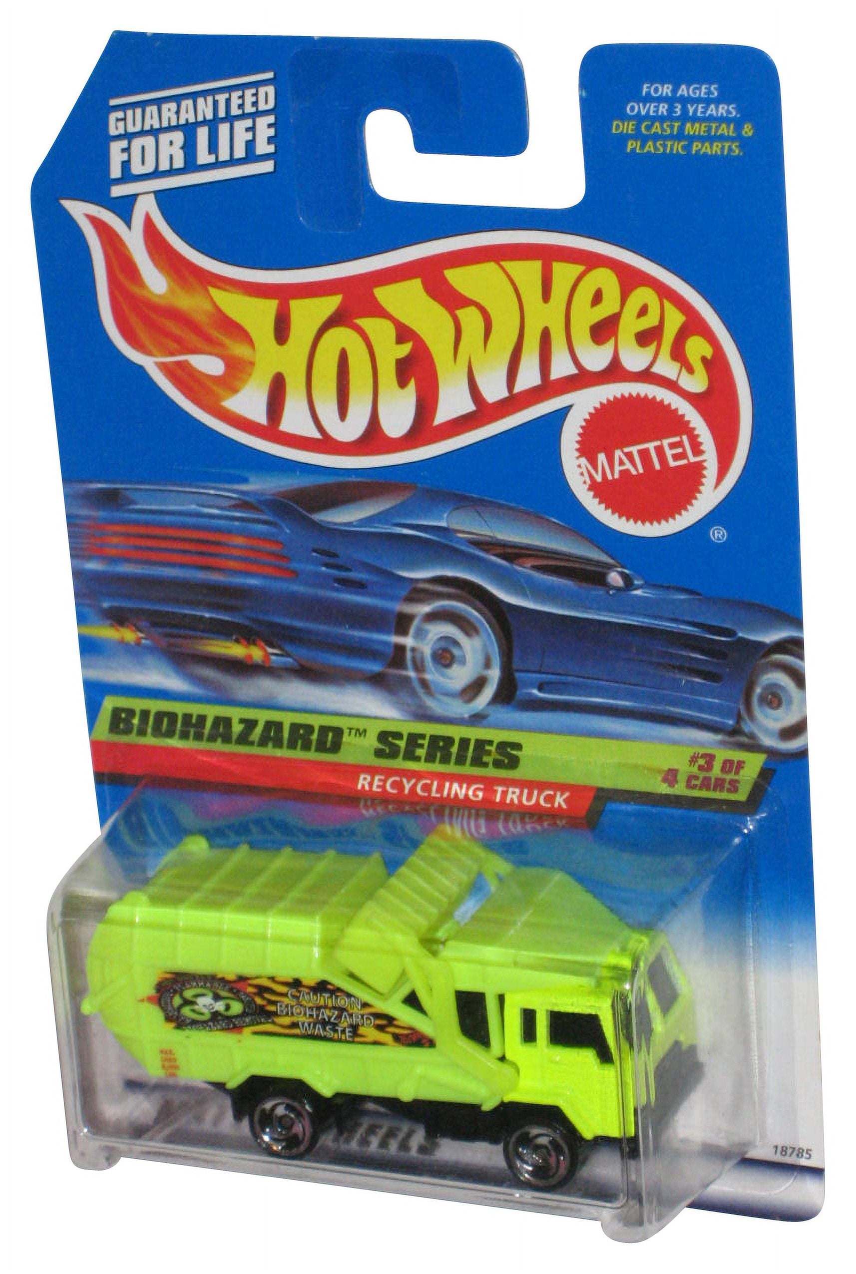 Hot Wheels Biohazard Series 3 4 1997 Green Recycling Truck Toy 719