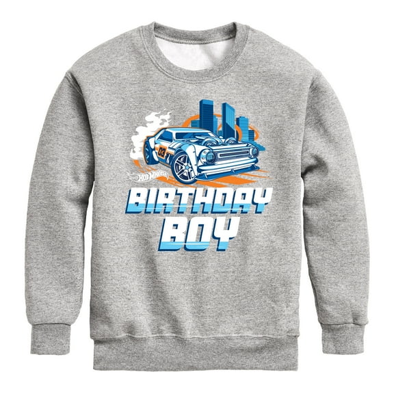 Hot Wheels - Birthday Boy - Toddler And Youth Crewneck Fleece Sweatshirt
