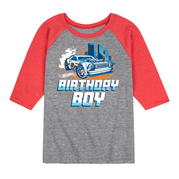 Hot Wheels - Birthday Boy - Toddler And Youth Raglan Graphic T-Shirt