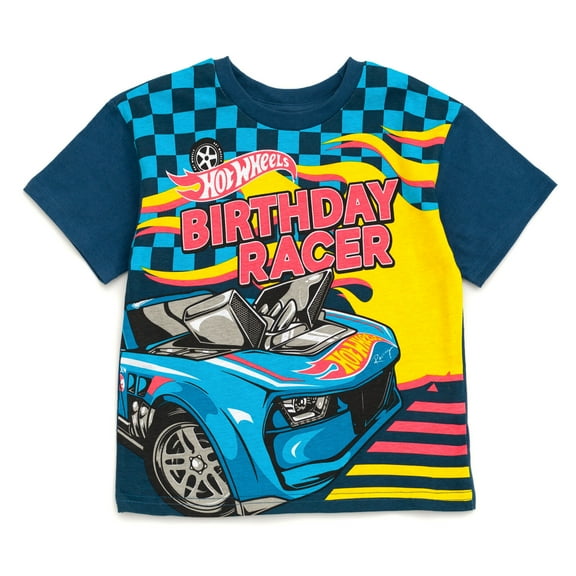 Hot Wheels Birthday Drop Shoulder T-Shirt Toddler to Big Kid
